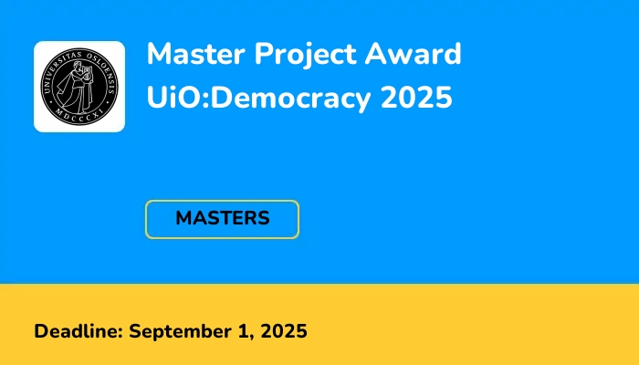 Master Project Award UiO:Democracy 2025