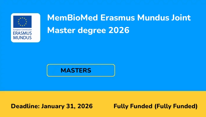 MemBioMed Erasmus Mundus Joint Master Degree 2026