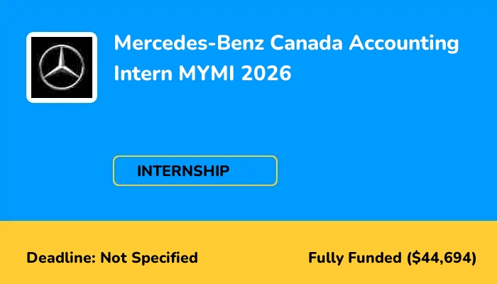 Mercedes-Benz Canada Accounting Intern MYMI 2026