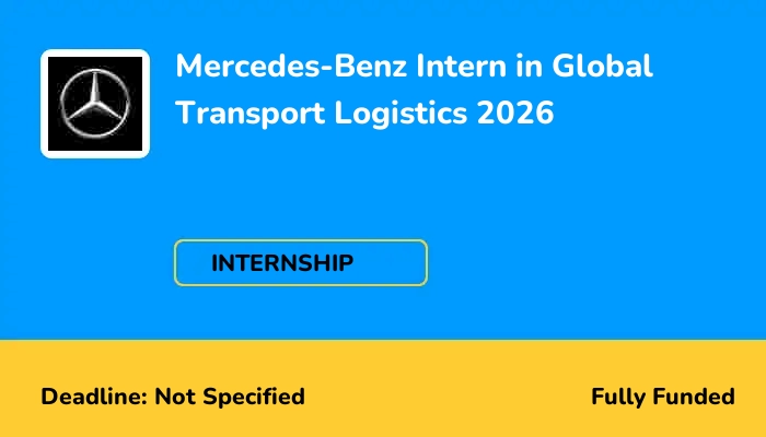 Mercedes-Benz Intern in Global Transport Logistics 2026