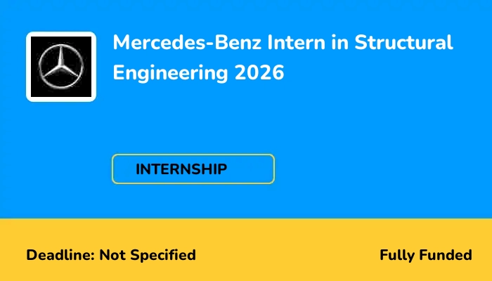 Mercedes-Benz Intern in Structural Engineering 2026