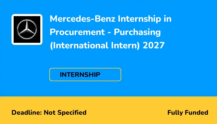 Mercedes-Benz Internship in Procurement - Purchasing (International Intern) 2027