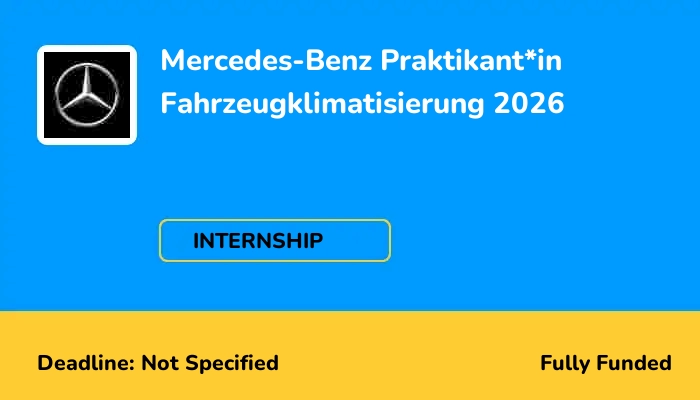 Mercedes-Benz Praktikant*in Fahrzeugklimatisierung 2026