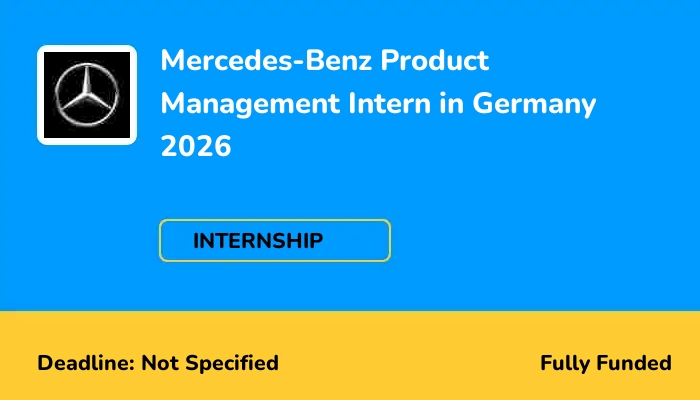 Mercedes-Benz Product Management Intern in Germany 2026
