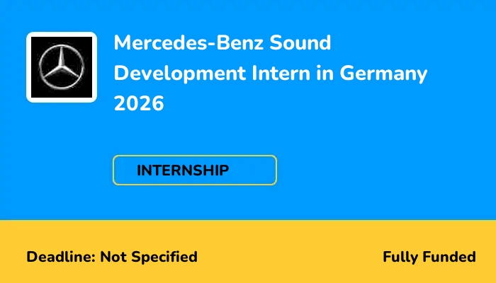 Mercedes-Benz Sound Development Intern in Germany 2026