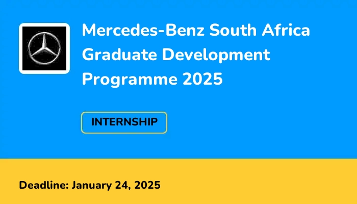 Mercedes-Benz South Africa Graduate Development Programme 2025
