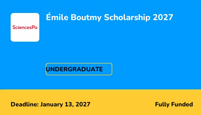 Émile Boutmy Scholarship 2027