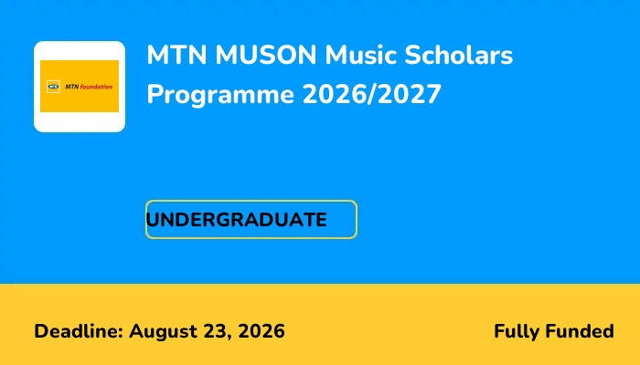 MTN MUSON Music Scholars Programme 2026/2027