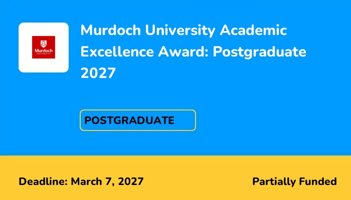 Murdoch University Academic Excellence Award: Postgraduate 2027