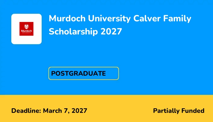 Murdoch University Calver Family Scholarship 2027
