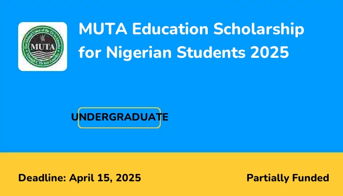 MUTA Education Scholarship for Nigerian Students 2025