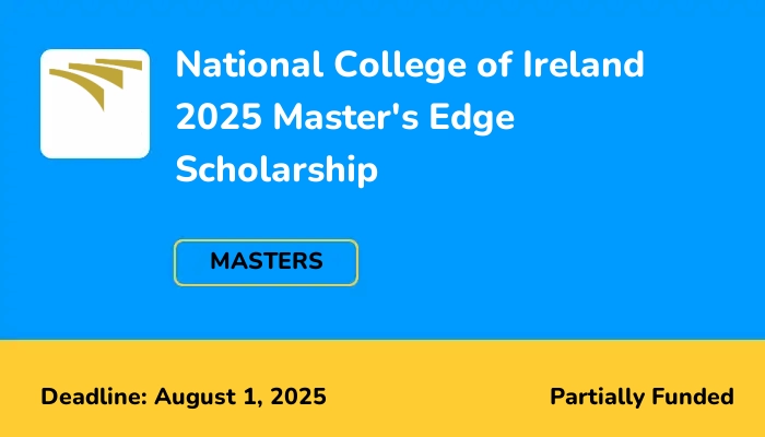 National College of Ireland 2025 Master's Edge Scholarship
