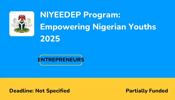 NIYEEDEP Program: Empowering Nigerian Youths 2025