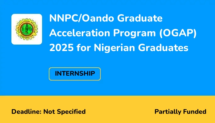 NNPC/Oando Graduate Acceleration Program (OGAP) 2025 for Nigerian Graduates