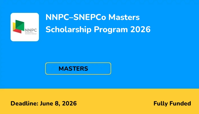 NNPC-SNEPCo Masters Scholarship Program 2026