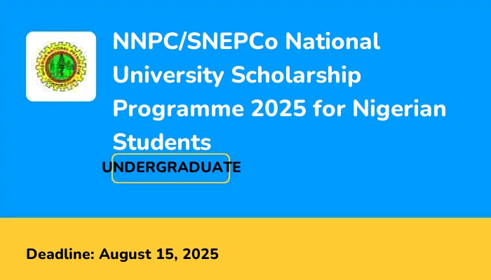NNPC/SNEPCo National University Scholarship Programme 2025 for Nigerian Students