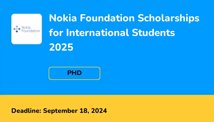 Nokia Foundation Scholarships for International Students 2025