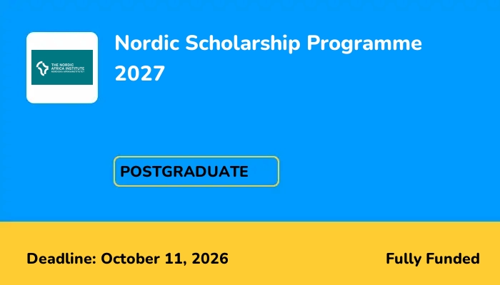 Nordic Scholarship Programme 2027