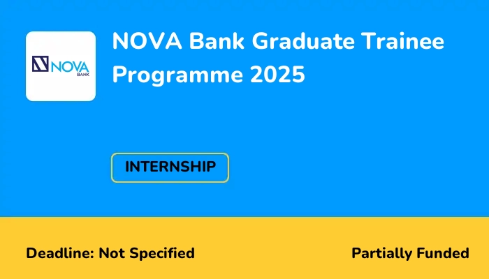 NOVA Bank Graduate Trainee Programme 2025