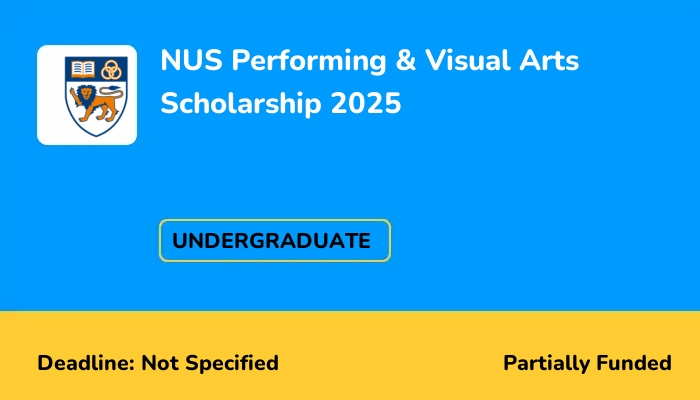 NUS Performing & Visual Arts Scholarship 2025