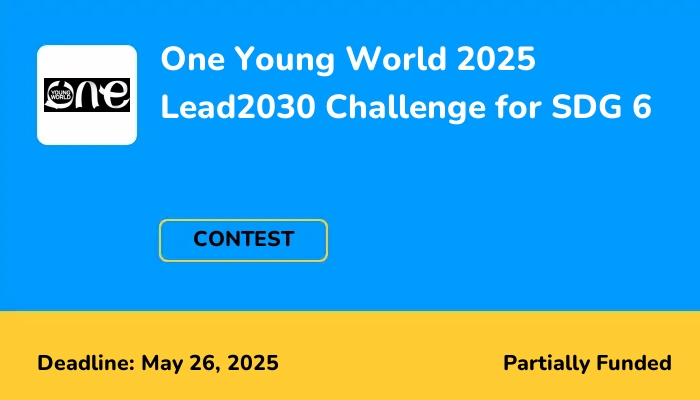 One Young World 2025 Lead2030 Challenge for SDG 6