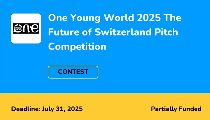 One Young World 2025 The Future of Switzerland Pitch Competition