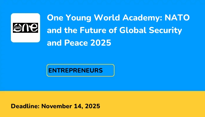 One Young World Academy: NATO and the Future of Global Security and Peace 2025