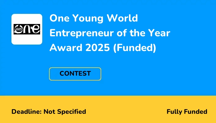 One Young World Entrepreneur of the Year Award 2025 (Funded)