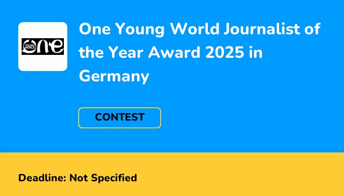 One Young World Journalist of the Year Award 2025 in Germany