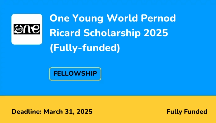 One Young World Pernod Ricard Scholarship 2025 (Fully-funded)