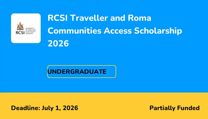 RCSI Traveller and Roma Communities Access Scholarship 2026