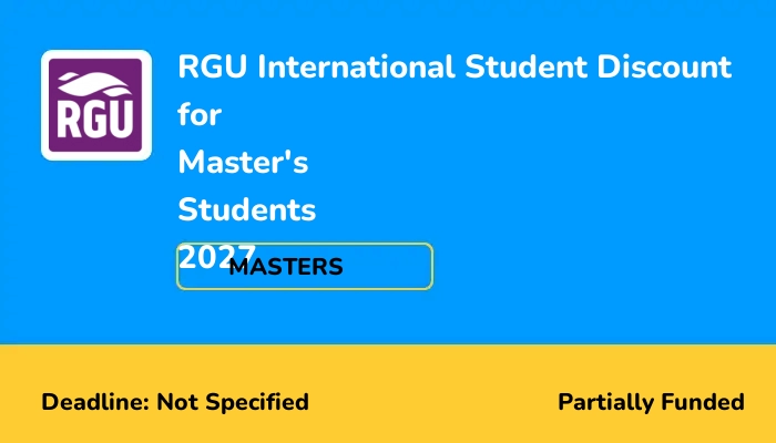 RGU International Student Discount for Master's Students 2027