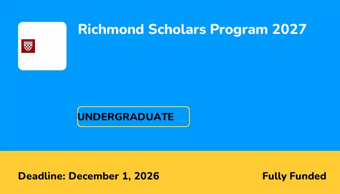 Richmond Scholars Program 2027