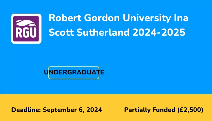 Robert Gordon University Ina Scott Sutherland 2024-2025