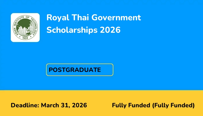 Royal Thai Government Scholarships 2026
