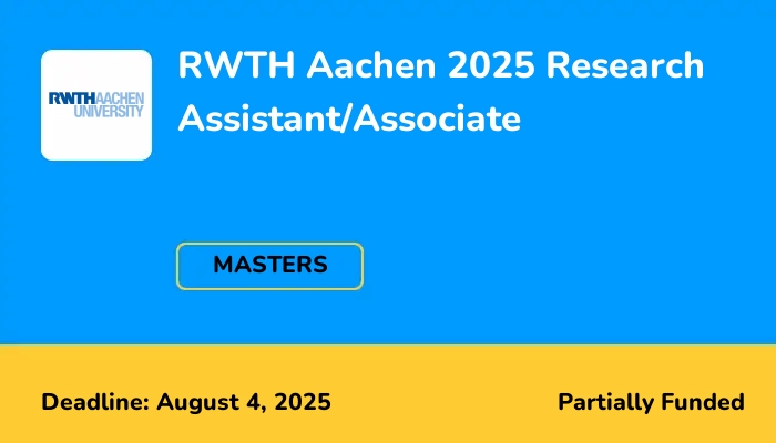 RWTH Aachen 2025 Research Assistant/Associate