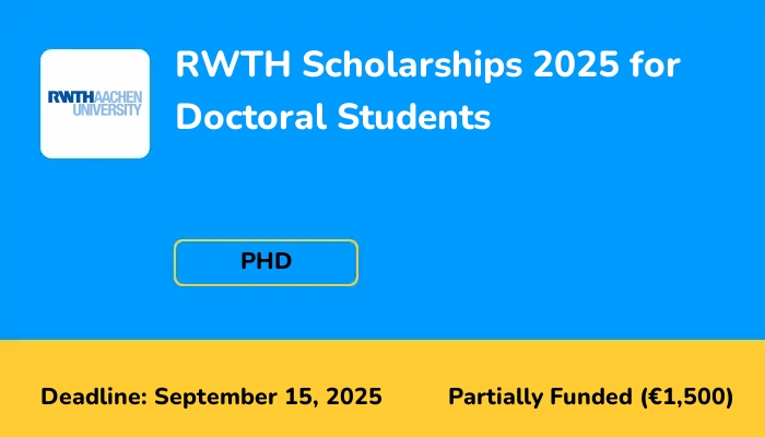 RWTH Scholarships 2025 for Doctoral Students