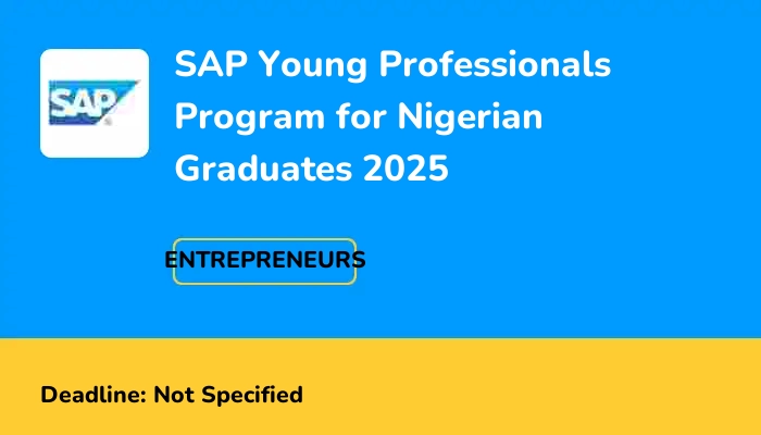 SAP Young Professionals Program for Nigerian Graduates 2025