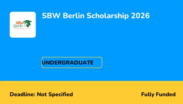 SBW Berlin Scholarship 2026