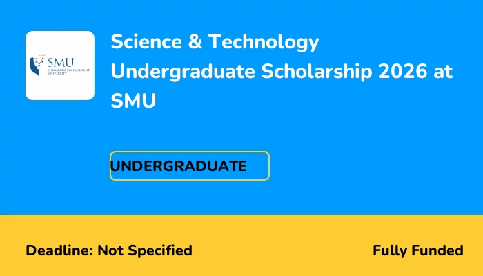 Science & Technology Undergraduate Scholarship 2026 at SMU
