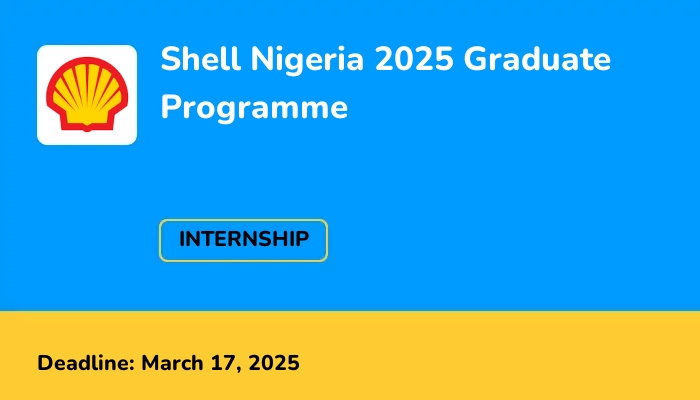 Shell Nigeria 2025 Graduate Programme
