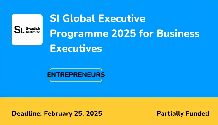 SI Global Executive Programme 2025 for Business Executives