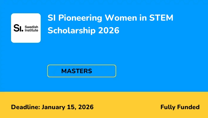 SI Pioneering Women in STEM Scholarship 2026
