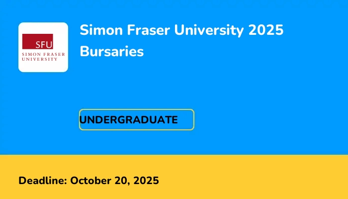 Simon Fraser University 2025 Bursaries