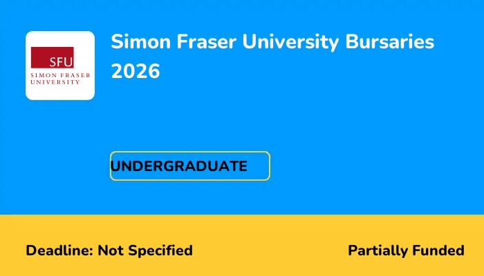 Simon Fraser University Bursaries 2026