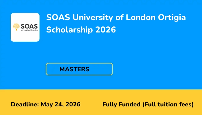 SOAS University of London Ortigia Scholarship 2026