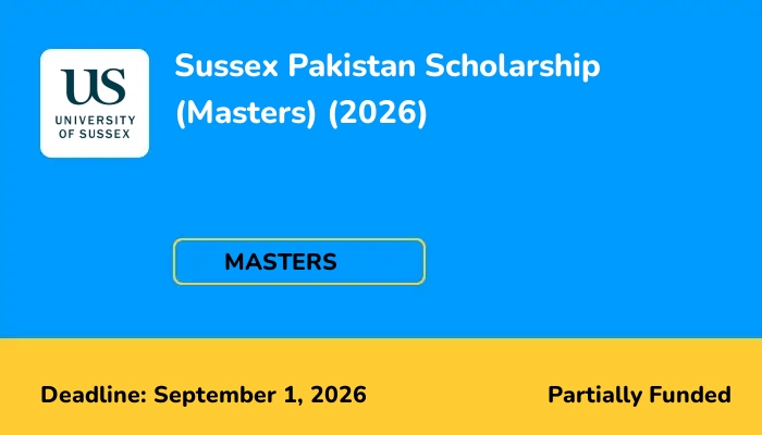 Sussex Pakistan Scholarship (Masters) (2026)