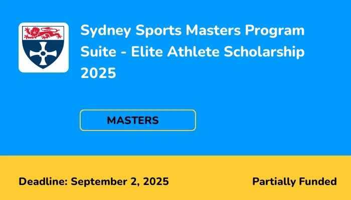Sydney Sports Masters Program Suite - Elite Athlete Scholarship 2025
