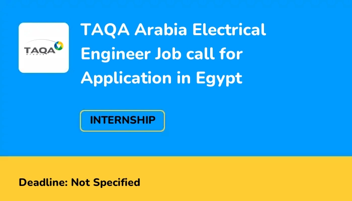 TAQA Arabia Electrical Engineer Job call for Application in Egypt