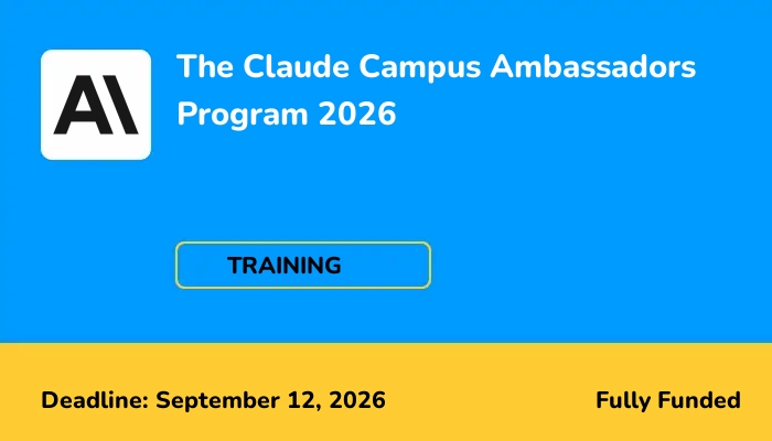 The Claude Campus Ambassadors Program 2026